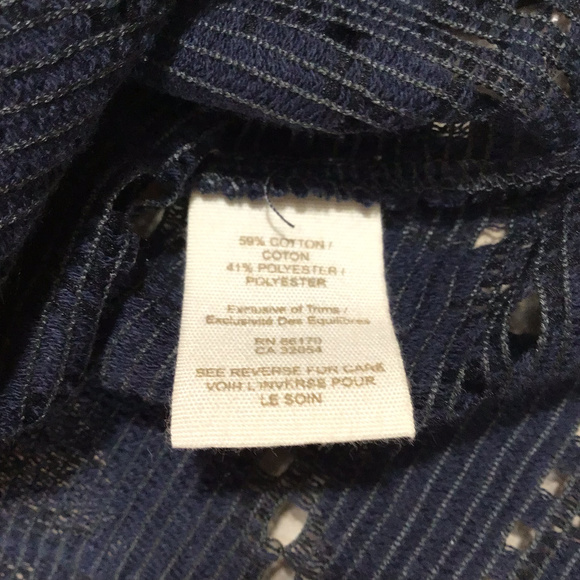 Free People Navy Blue Boho Cover- Up, Size L - Picture 6 of 8